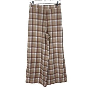 Miss Love Wide Leg Plaid Pants